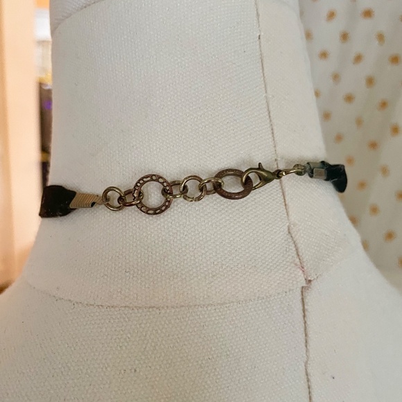 Labradorite Wire Wrap Velvet Choker OOAK Goth Boho - Picture 3 of 5